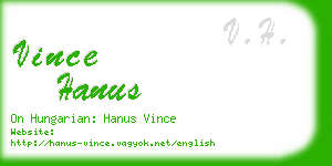 vince hanus business card